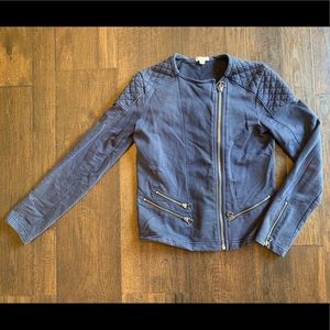 Gap blue-gray cotton moto jacket
